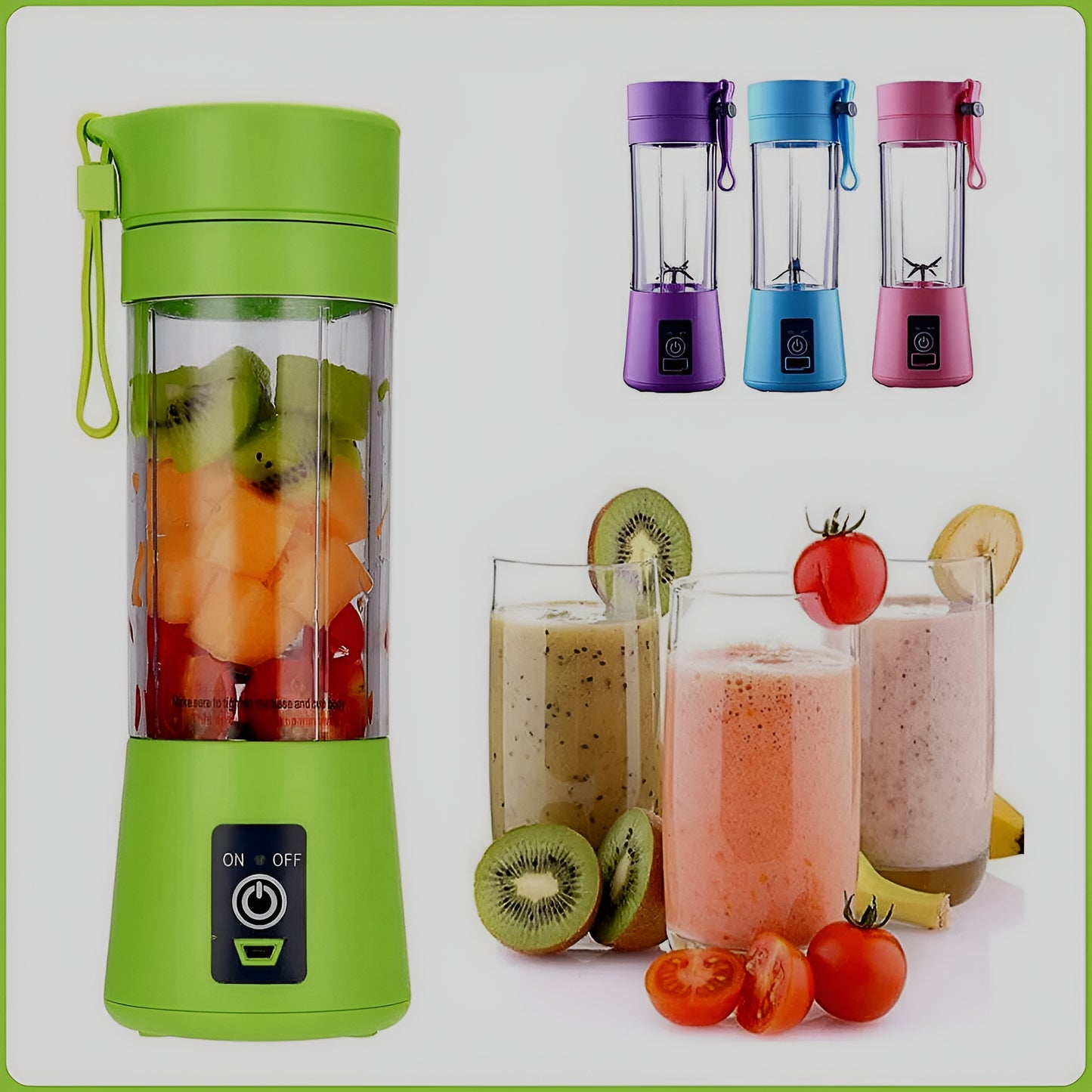 Portable Juicer Blender- Rechargeable with 6 Blades