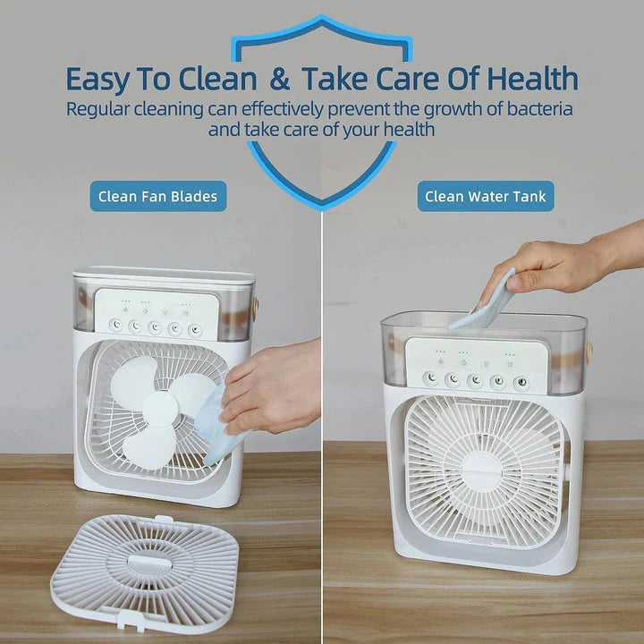 Portable Air Conditioner Fan - Rechargeable Mist Fan