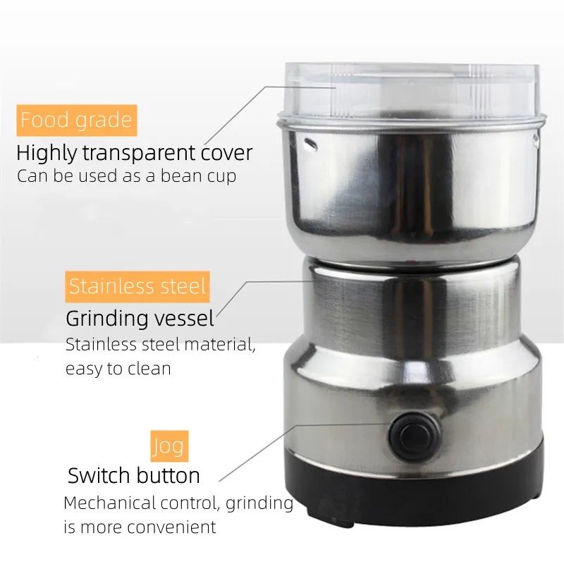 Mini Electric Grinder Stainless Steel Coffee Grinder For Coffee beans, Spices, Masala Grinder
